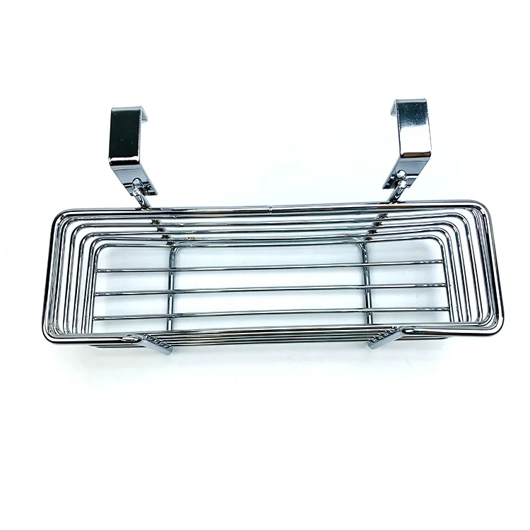 Metal Wire Basket Over The Cabinet Door Organizer Holder Grid Hanging  kitchen and bathroom Storage Baskets