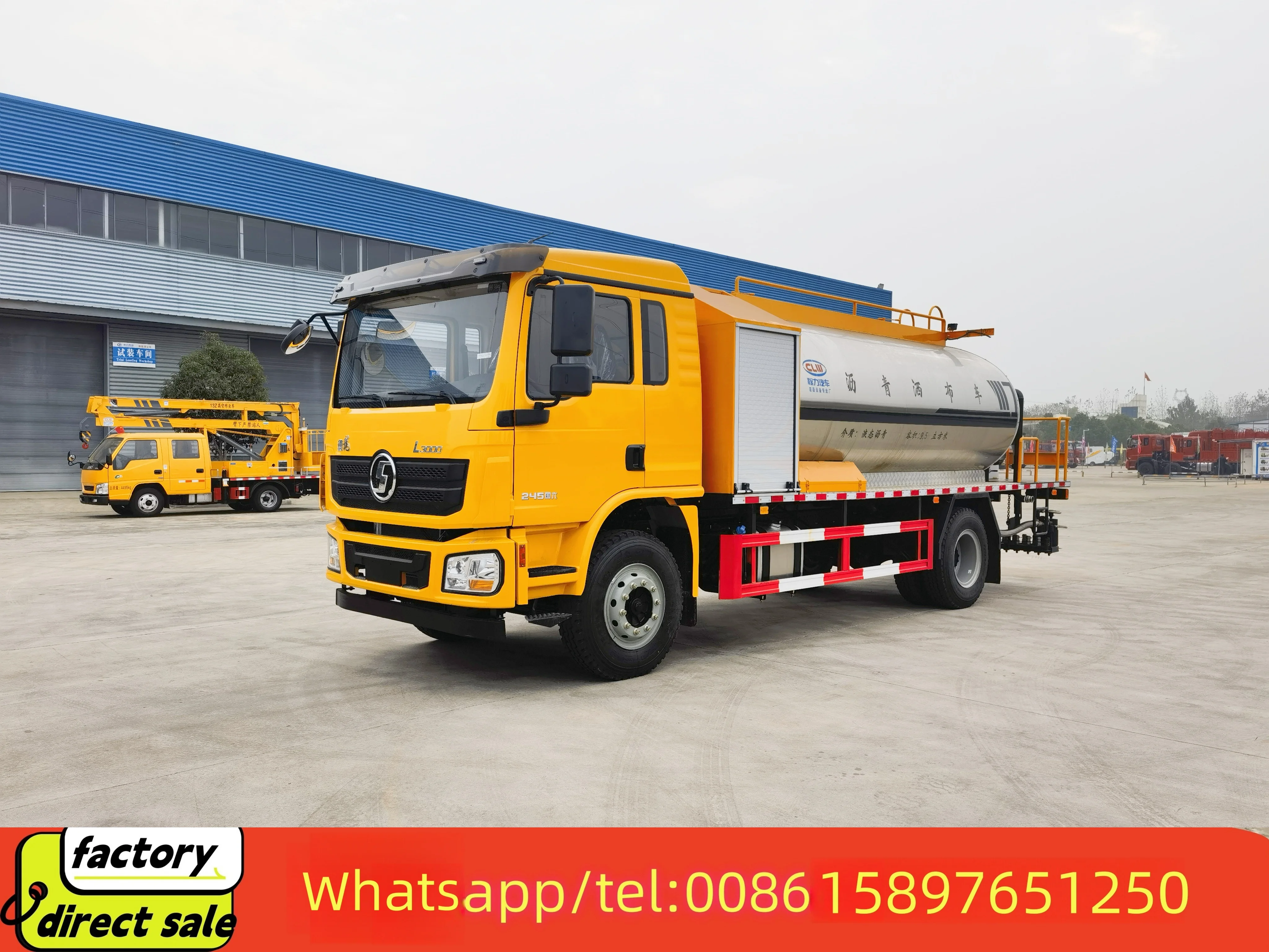 Shacman 4*2 245hp 12000 Liters 10 Ton Asphalt Distributor Truck for Asphalt Road Paving