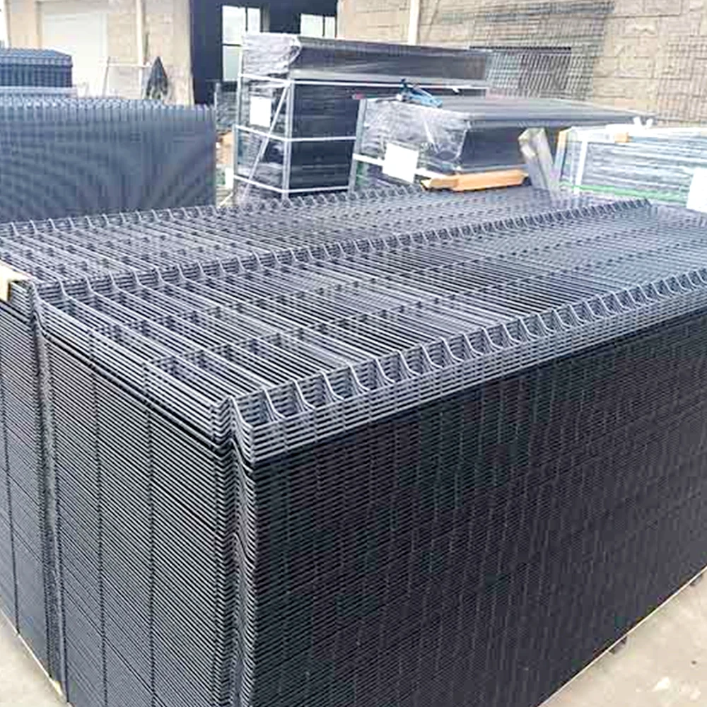 Boundary clear view fence 3d bending fence set perimeter panels v bending wire mesh fence panels galvanized
