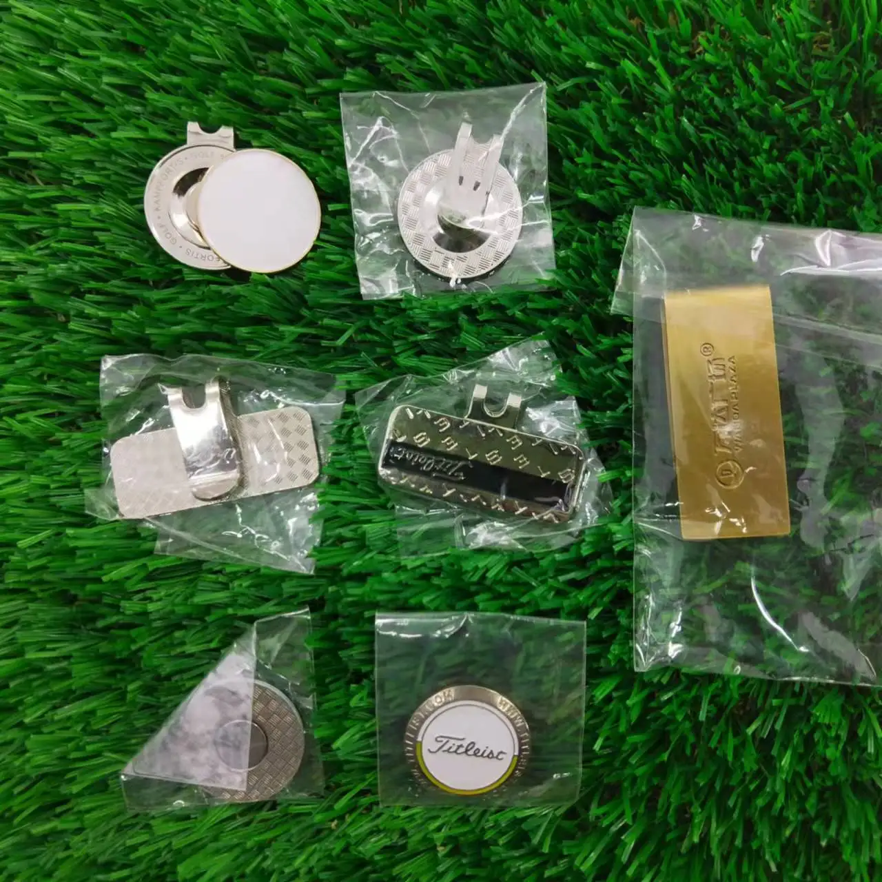 Magnetic Ball Marker Pocket Edge Hat Clip Wholesale Golf Accessories Silicone Golf Hat Clip Custom Ball Marker