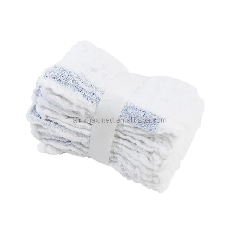 Sterile absorbent hemostatic gauze lap sponge surgical gaza pads 45*45 xray