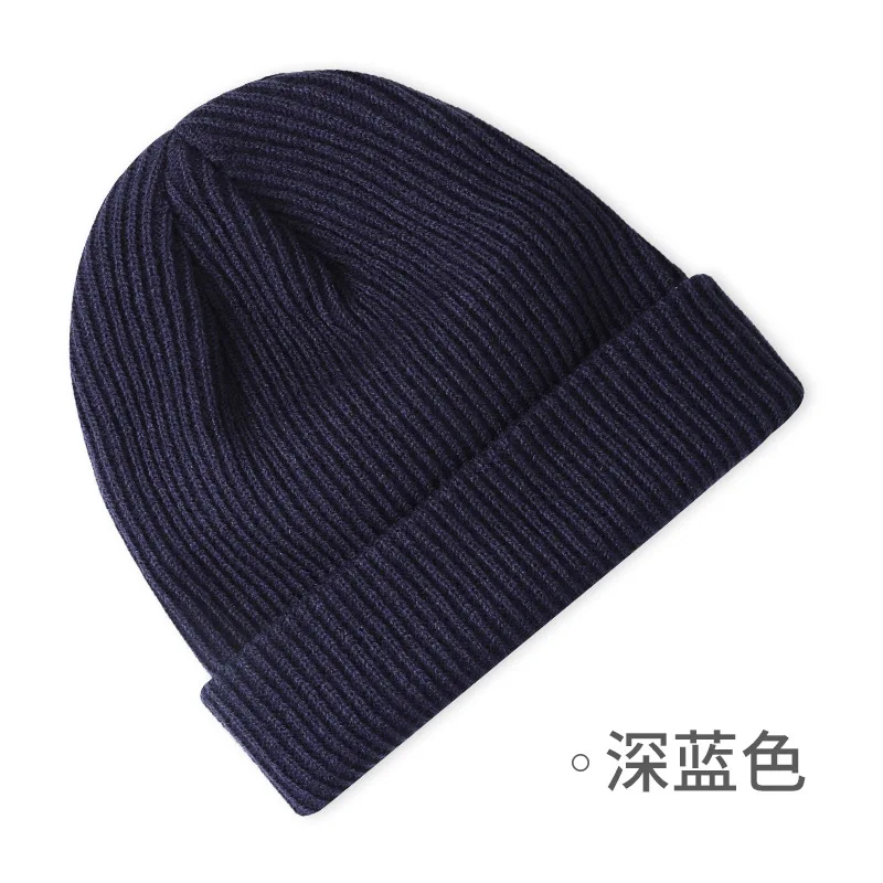 Custom Knitting Rib Winter Beanies Men Hats for Adults with private Label