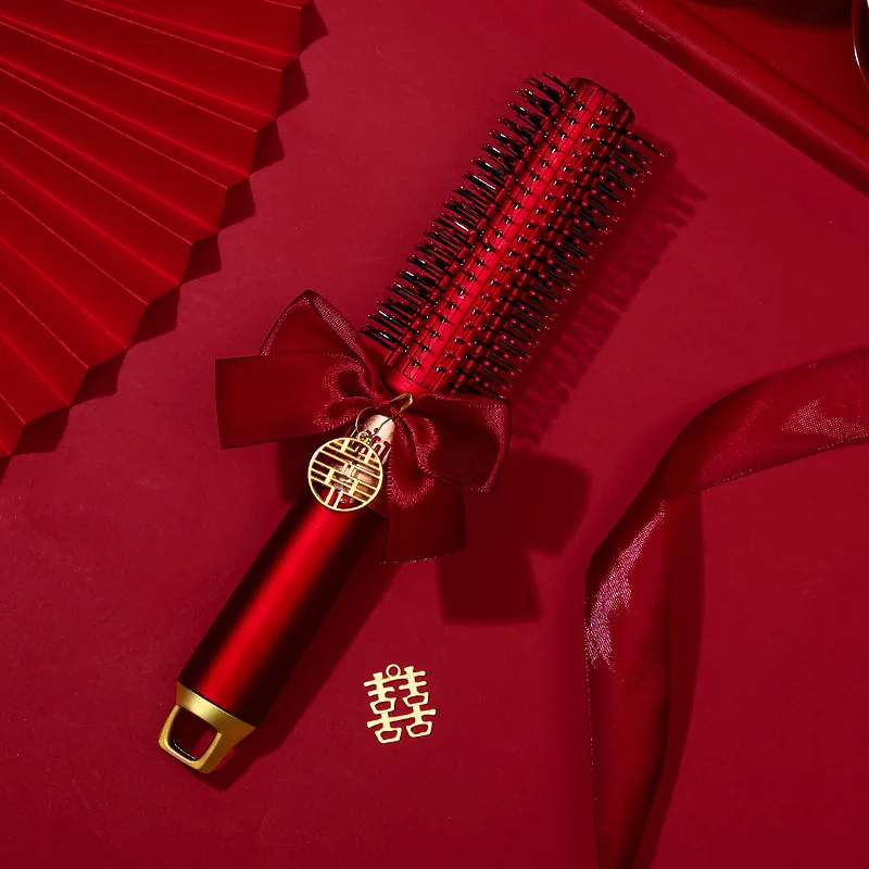 Hair Curling Mesh Comb Hairbrush Tangle Anti Static Scalp Massage Hair Brush Salon Detangling for Salon Styliny Women Hair