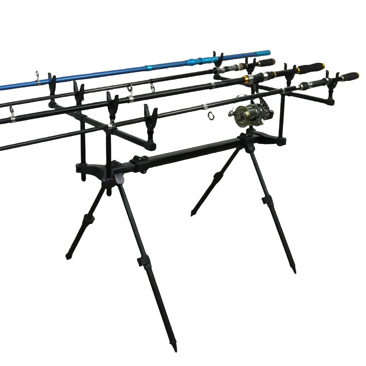 High Quality Adjustable 3 Rod 4 Rod Aluminum Rod Holders With Bag For Carp Fishing Tackle