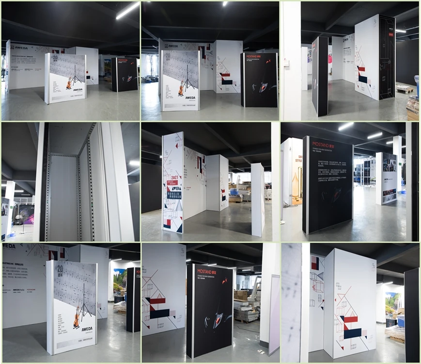 Modular M Series System Matching Different Plates Modern Portable Flexible Heavy Duty Trade Show Booth Design for world expo