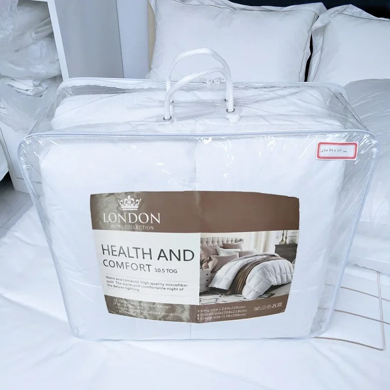 Winter Thick Cotton Fabric Soft White Goose Feather Duvet Bedding Set