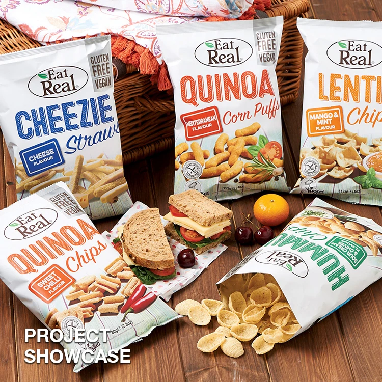 Custom Back Middle Seal Pouch  Plastic Aluminium Foil Dry Food Crispy Fries Snacks Potato Chips Packaging Bags