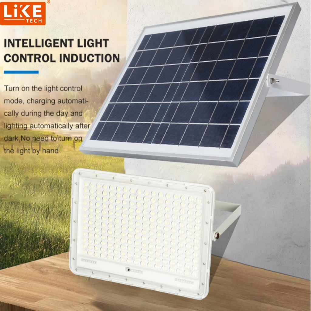 LikeTech 100W 200W 300W 400W 500w 1000W 2000W garden wall mounted waterproof led  outdoor solar flood light