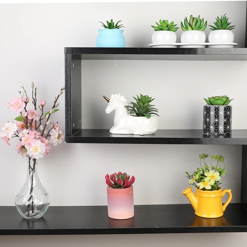 Factory custom retro ceramic small cactus planter pot Plant pots