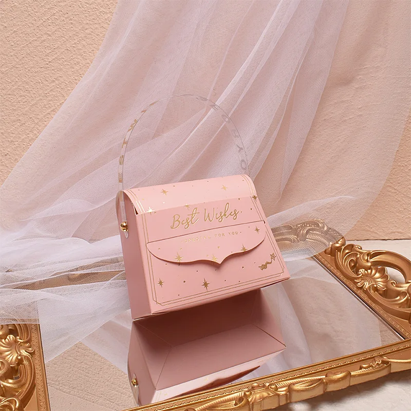 Creative Ins Style Wedding Favors Candy Boxes Packaging Luxury Sweets Gift Box Packaging Mini Handbags Candy Box Wedding