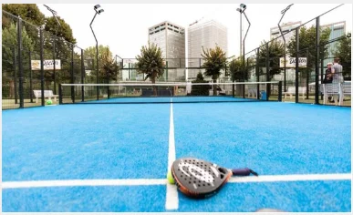 MCG Factory Price SPLIT ROOF Padel Court with 12mm PP Artificial Turf Grass for Sports Flooring