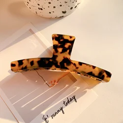 Оптовая продажа корейских женских Модных леопардовых аксессуаров для волос Yucat с большим когтем 11,5 см акриловые большие заколки для волос с уксусной кислотой для девочек