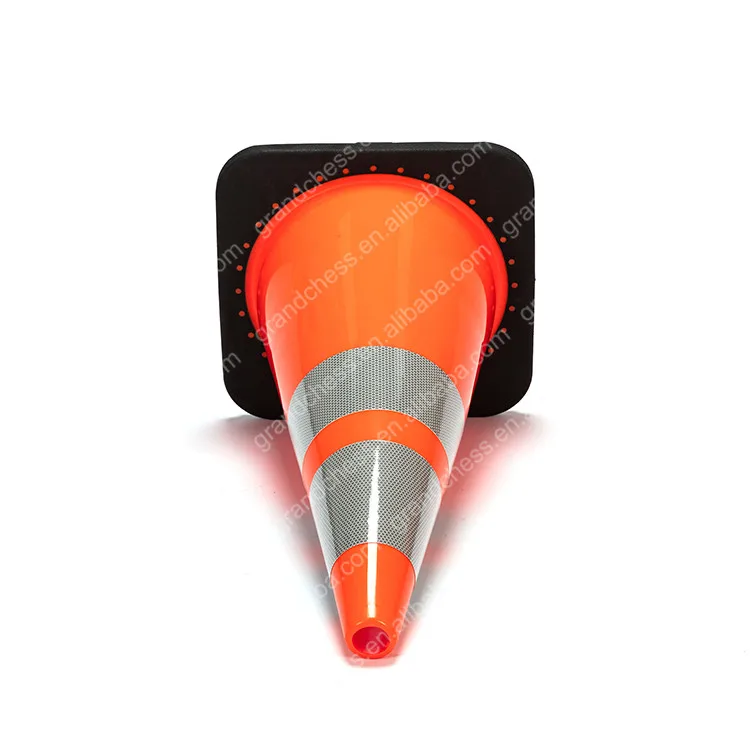 
America Standard 28 inch 700mm High 10lbs Black Base PVC Traffic Road Cone 