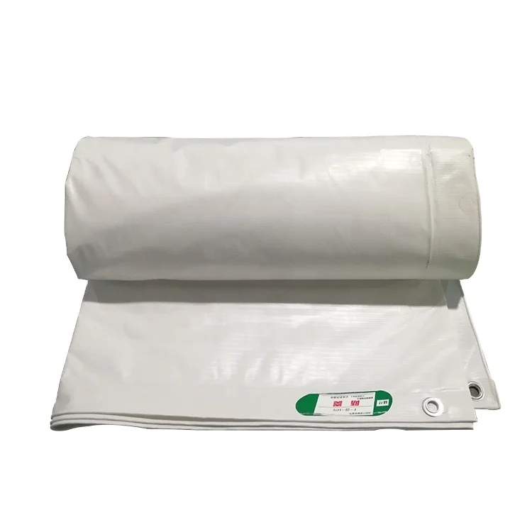 Custom Fireproof waterproof white vinyl tarp pvc tarpaulin manufacturer