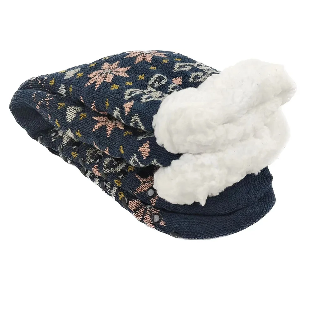 Wholesale Women Floor Anti Slip Keep Warm Winter Wool Fuzzy Slipper Acrylic Cozy Sherpa Indoor Sock