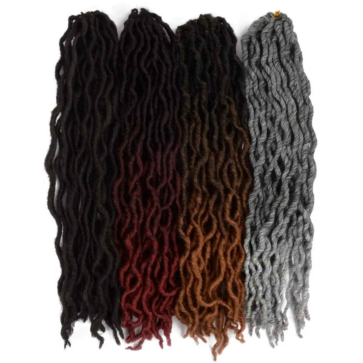 18 inch Goddess Faux Locs Crochet Hair 24 Strands Gypsy Locs Crochet Braids Curly Faux Lock Braiding Hair For Women