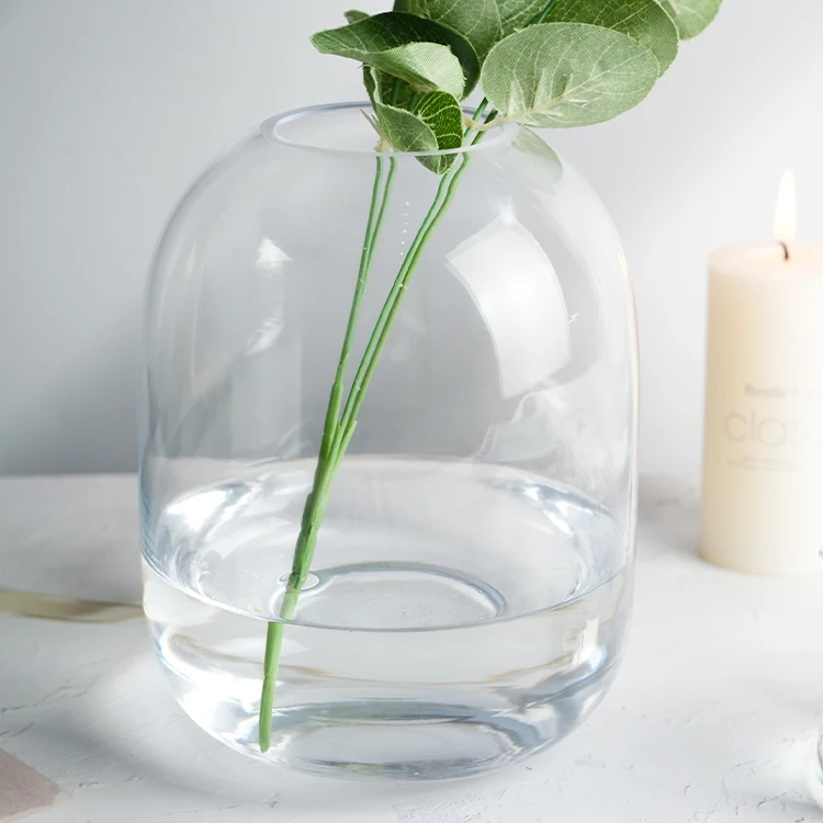 Mouth blown Lakotto wedding plants flower glass vase