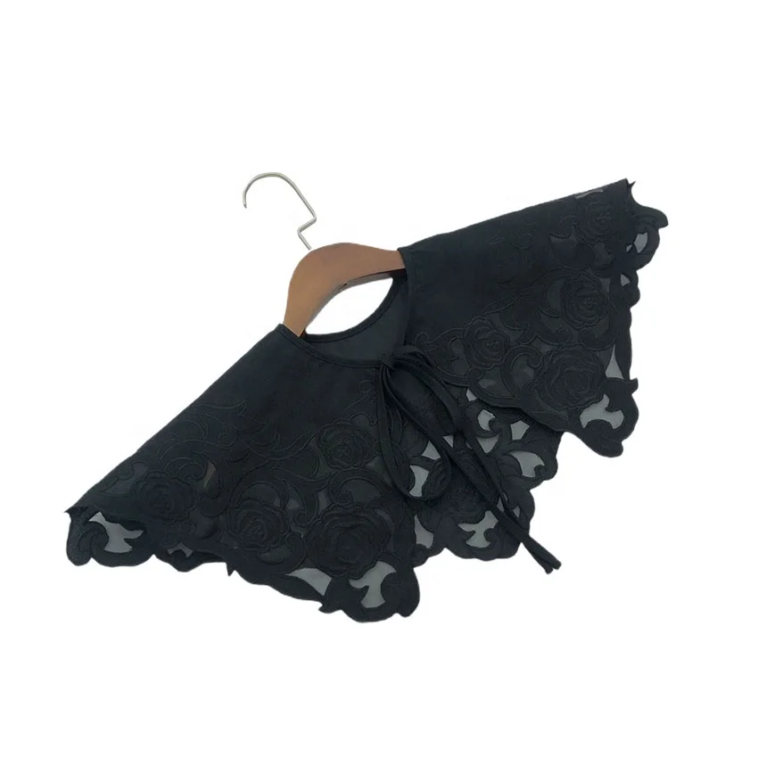 Factory Direct Spot Supply Of Water-soluble Lace Wisps Of Flowers Around Detachable Polyester Collar