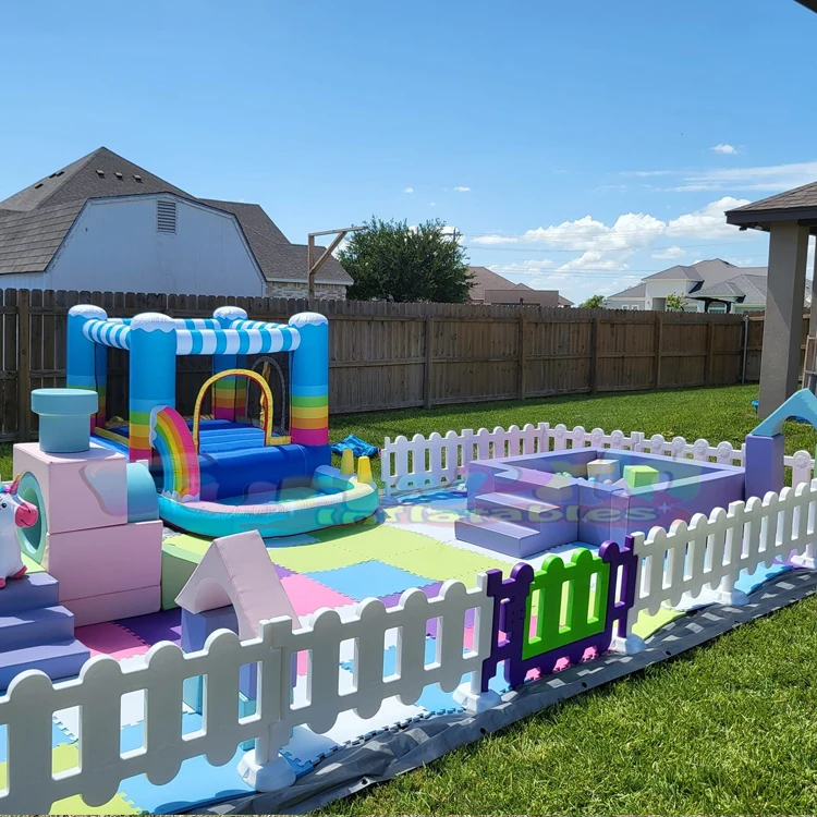 Oem Custom Garden Airport Resort Hotel Soft Playground White Slide For Ball Pit