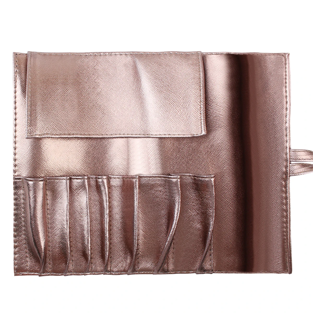 Real Crazy Horse Leather Pen Bag Roll Rope makeup brush bag