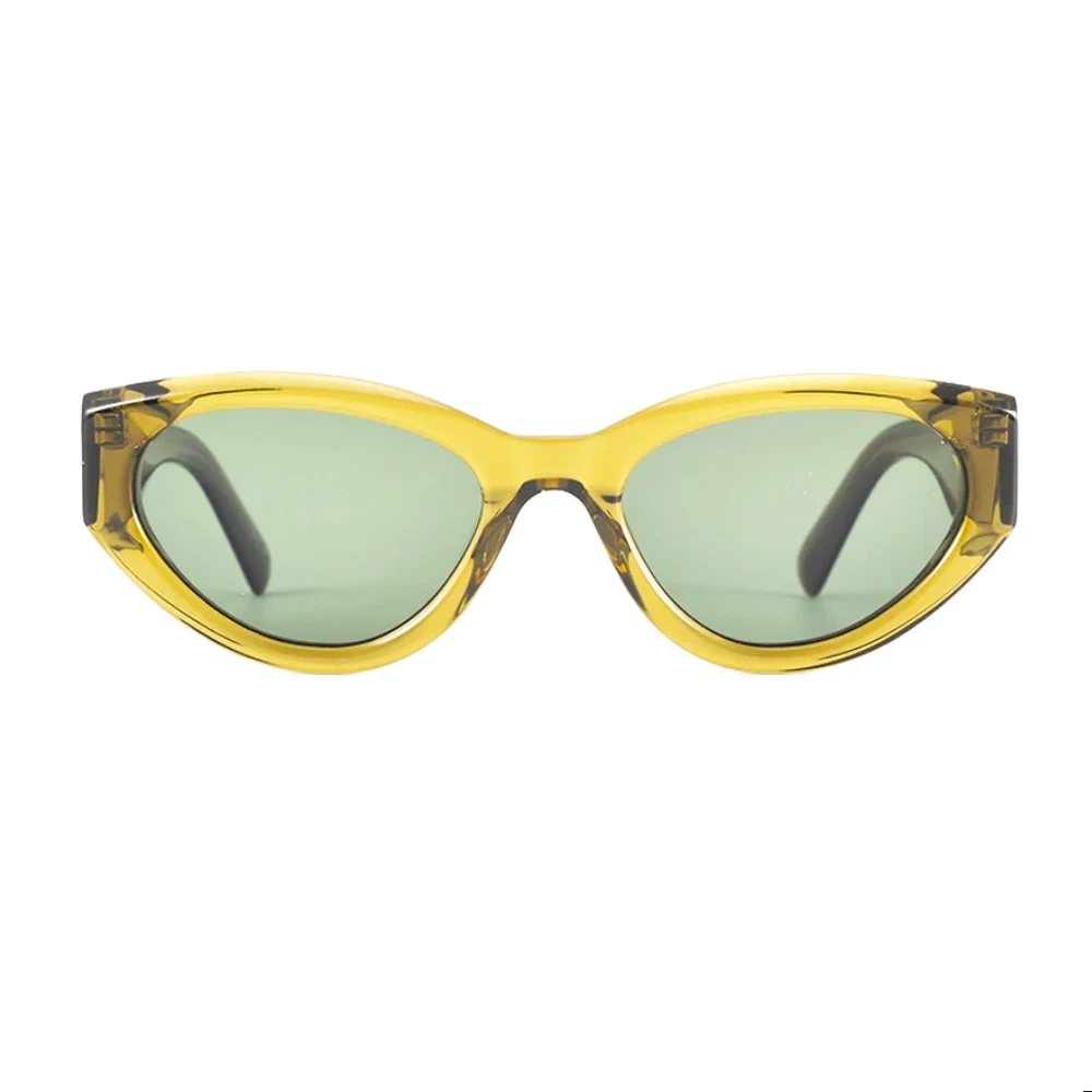 2024 High Quality Small CR39 Trendy Italian Acetate Sun Glasses Custom Logo Designer Retro Cat Eye Polarized Sunglasses Women