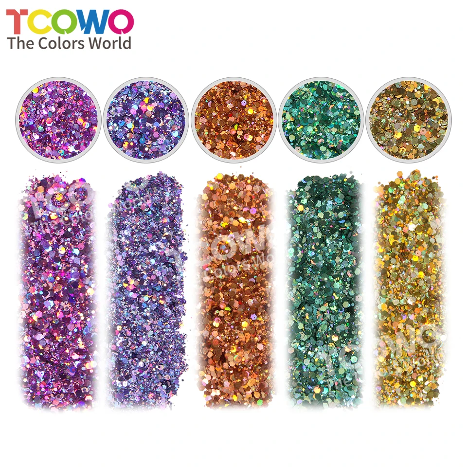 High-End Cosmetic Safe Sparkle Vegan Glitter Set Eco Friendly Biodegradable Glitter for Face Eyeshadow Nail Festival Makeup