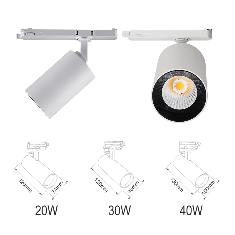 Dimmable Mini Smart Led Magnetic Track Light 30w Intelligent Adjustment Wifi Triple Anti Glare Gold Focus Light