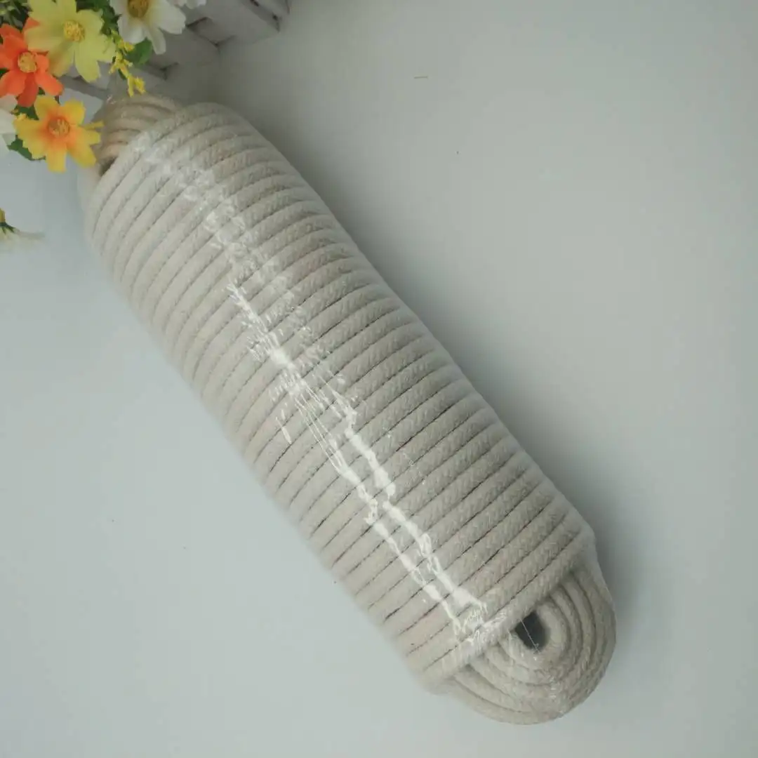 Custom 6mm 8mm Cotton Rope Cord 100% Natural Cotton Rope Twine String for DIY Craft