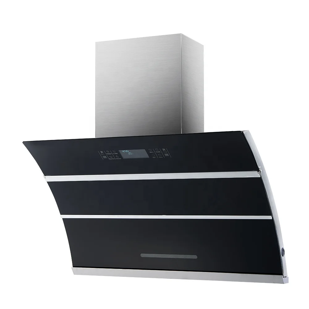 Factory Supplier Competitive Price Electric Chimney Double Motor Wall Mounted Touch Sliding Range Hood 90cm Kitchen Chimney