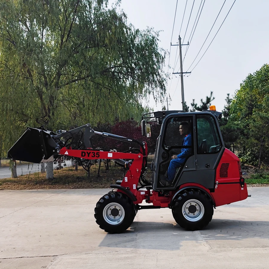 Hydrostatic Hydraulic System Small Front End Loader DY35 Garden Wheel Loader