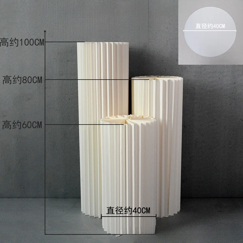 Foldable Paper Cylinder Wedding Aisle Guide Roman Column Elements Dessert Stand Wedding Decor Birthday Parties Display Props