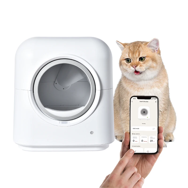 App Control Large Cats Sandbox Smart Litter Box Closed Automatic Self Cleaning Cat Toilet Box with cat weight monitoring