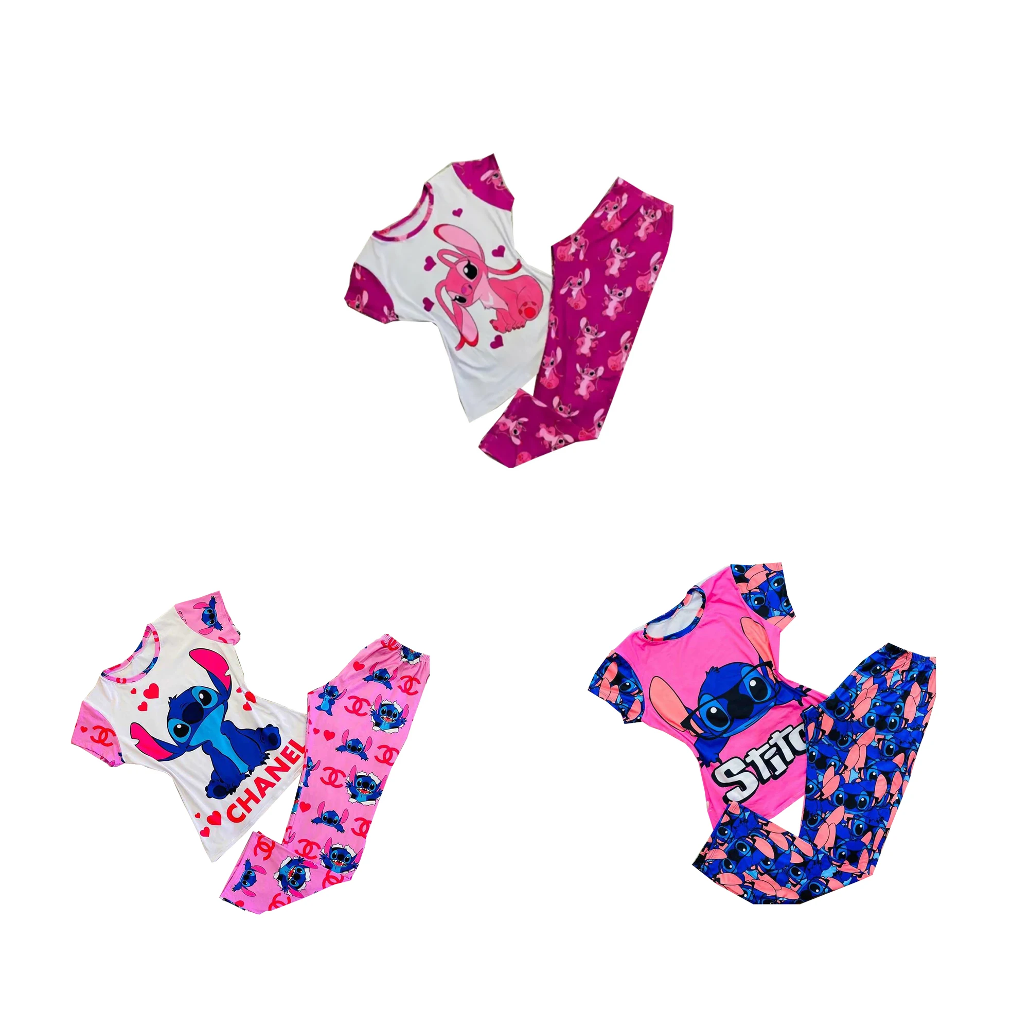 Stitch Angie cartoon cozy polyester nightdress nightgown luxury pajamas clothing