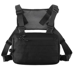 Multifunctional Streetwear Men Bag Tactical Molle Vest Hip Hop Style Cross body Chest Bags Packs for Outdoor Cycling Riding
