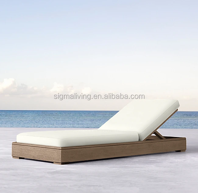 Classical design outdoor teak furniture Myanmar teak single chaise