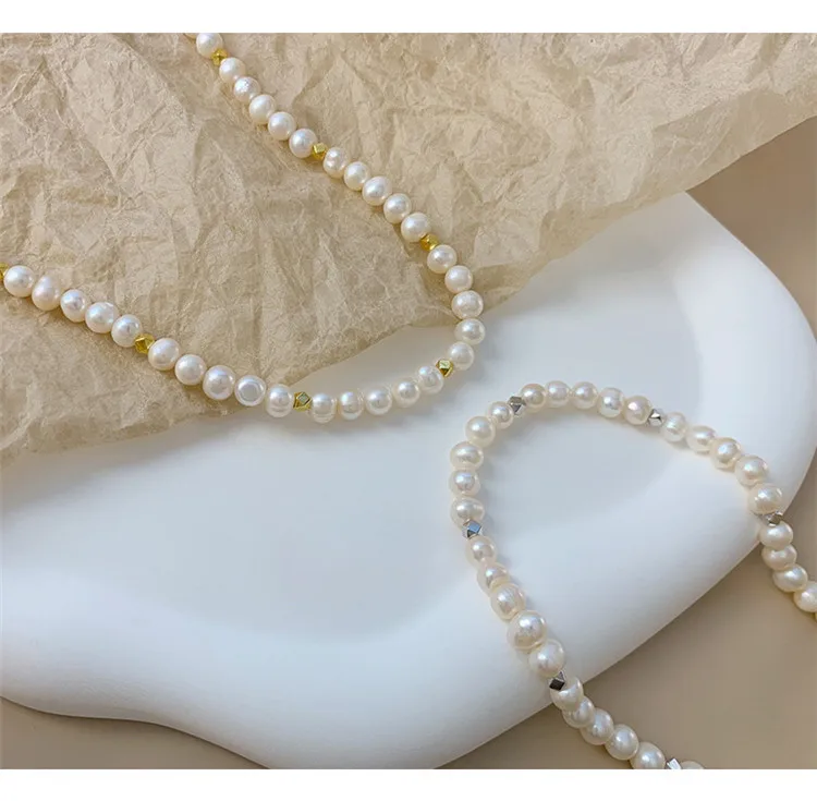 SP High Quality New French Style Baroque Pearl Necklace Women S925 Sterling Silver Natural Pearl Necklace