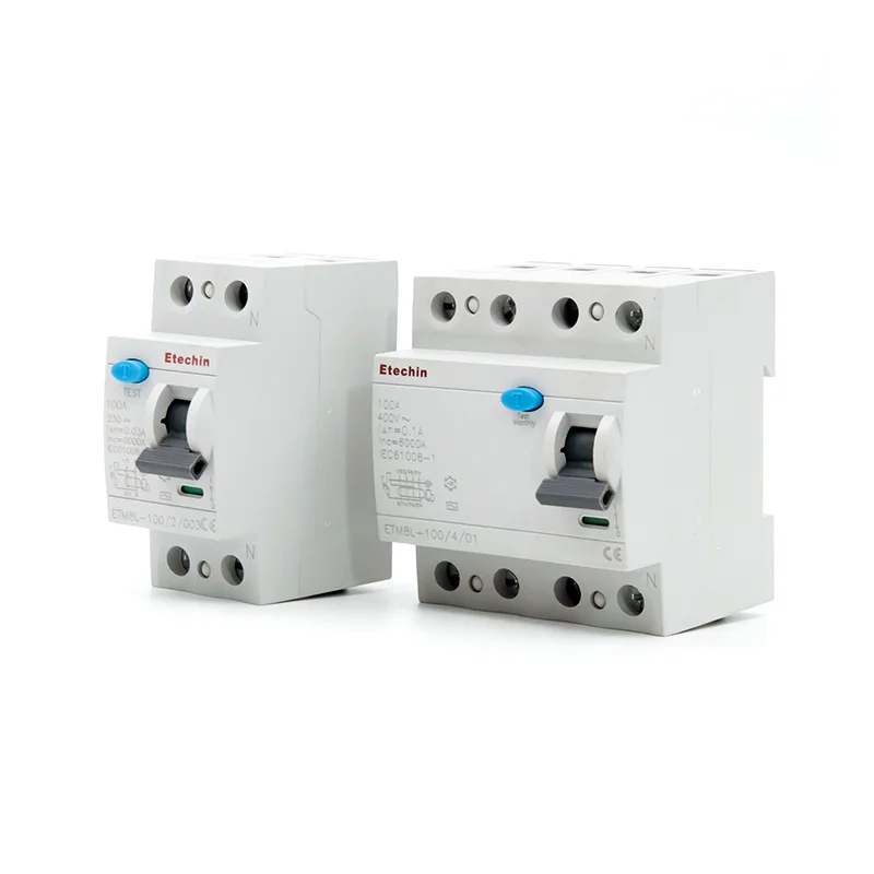 ETM8L 2 poles RCCB Residual Current Circuit Breaker Factory Sales Magnetic Electro magnetic Interruptores 30mA 10mA P + N GFCI