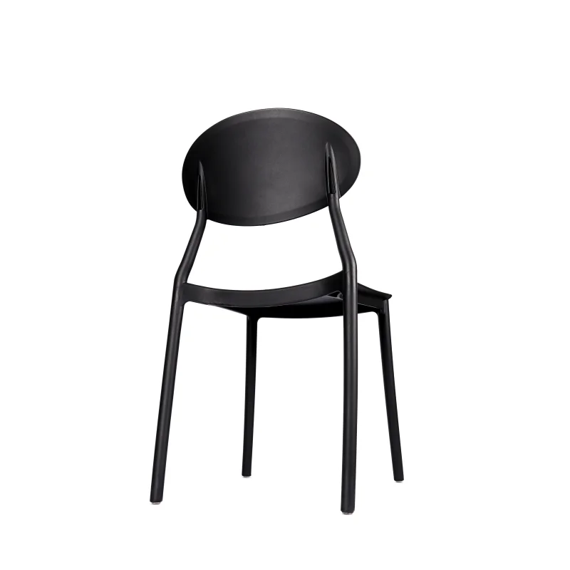 Wholesale Plastic Chair Stackable PP Seat Design Dining Chairs For Events White Black Restaurant Chair