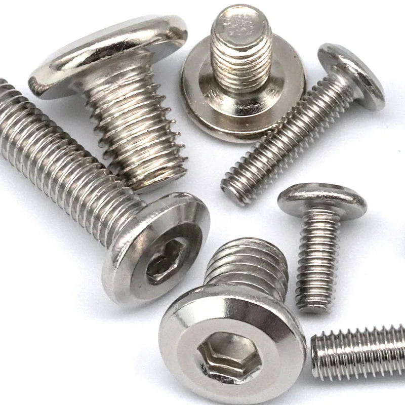 M2 M3 M4 M5 M6 M8 Customized Steel Titanium Hexagon Socket Machine Screw Thin Flat Head Allen Bolt Din Gb Ss Bolt