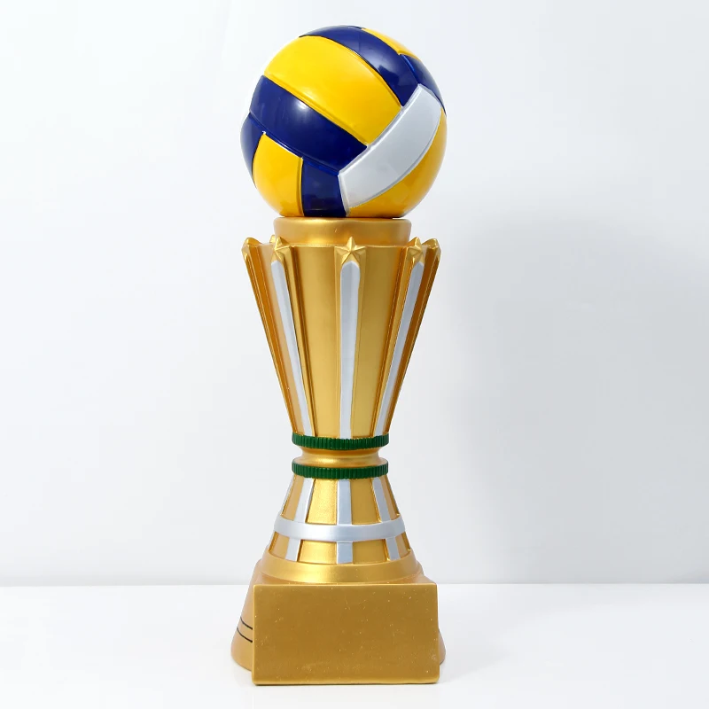 Soccer Basketball Trophy Creative Painted Sports Series Gold Plated Trophy