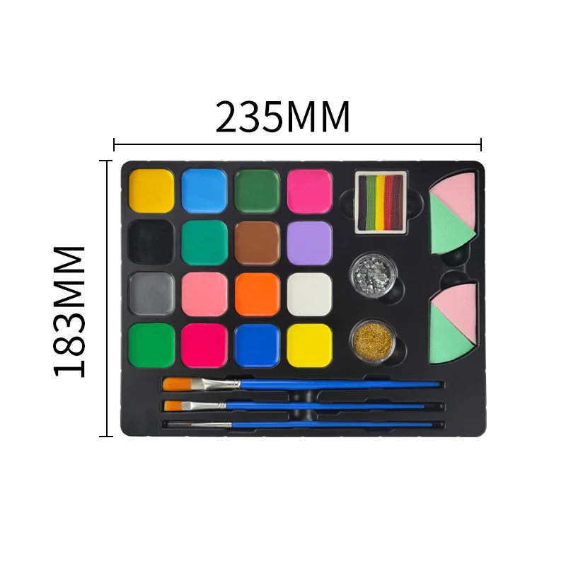 Sfx Makeup Pride Kid Color Water Set Kit Halloween Glitter Gel Gift For Bodi Girl Box Clown Children Art Palette Face Paint