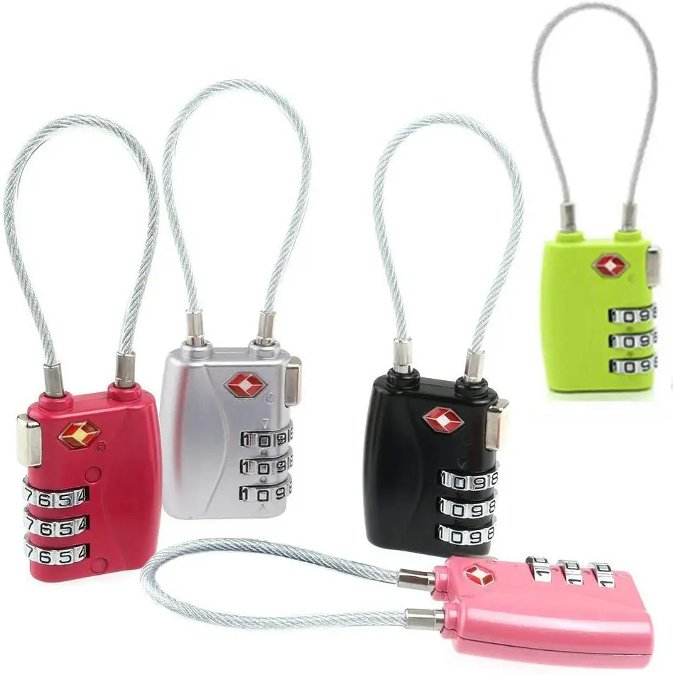 3 Digit Combination padlock Durable flexible TSA Travel Baggage Lock