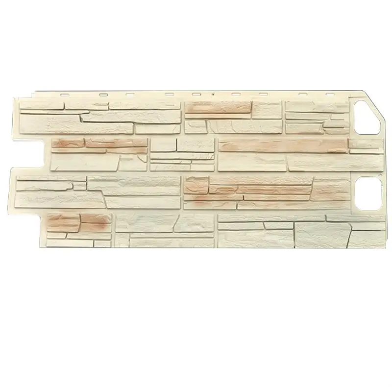 interior Exterior faux PP natural stone brick wall panel external cladding