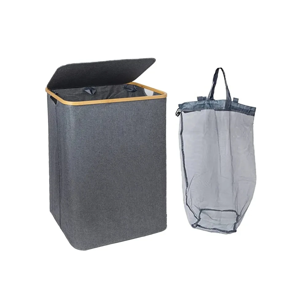 wholesale Household foldable laundry basket weaving  long simple portable dirty clothes basket