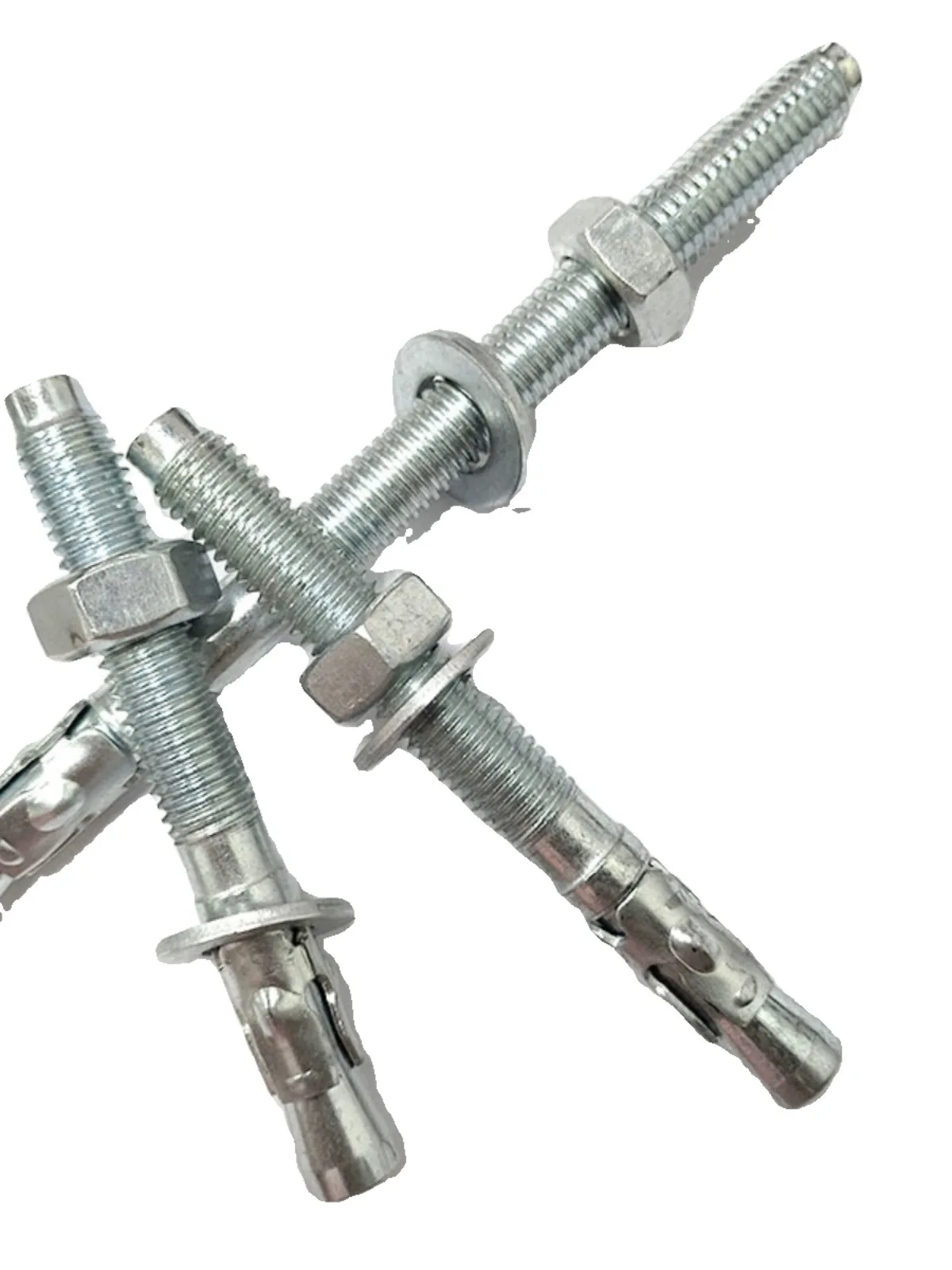 Steel expansion wedge anchor zinc plated bolt anchor