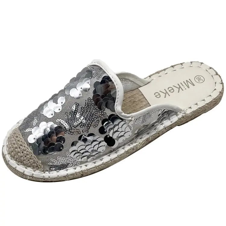 Custom Shoes Factory Hemp Outsole Flat Shoes Canvas Espadrilles Women