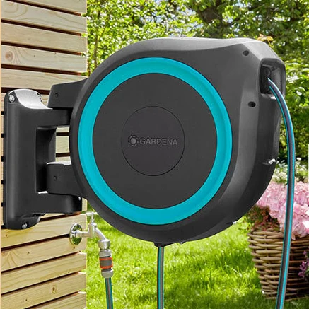 DD2391 Автоматическая Перемотка настенный водяной шланг с распылителем поворотный кронштейн медленно втягивающаяся катушка для садового шланга