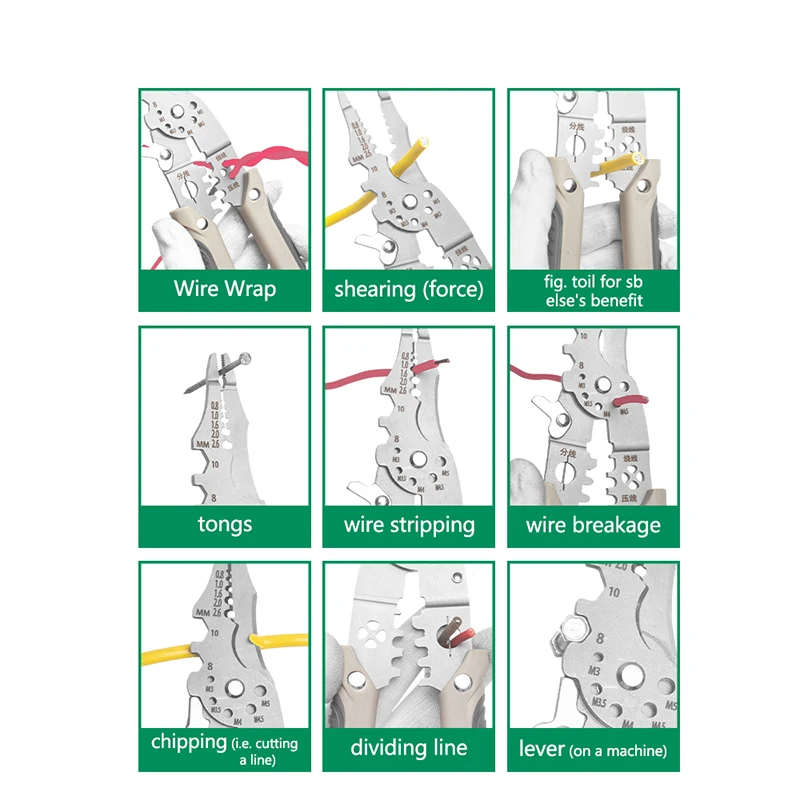 Wire Strippers Multifunctional Electrical Pliers Wire Strippers Are Used For Electrical Maintenance And Other Work