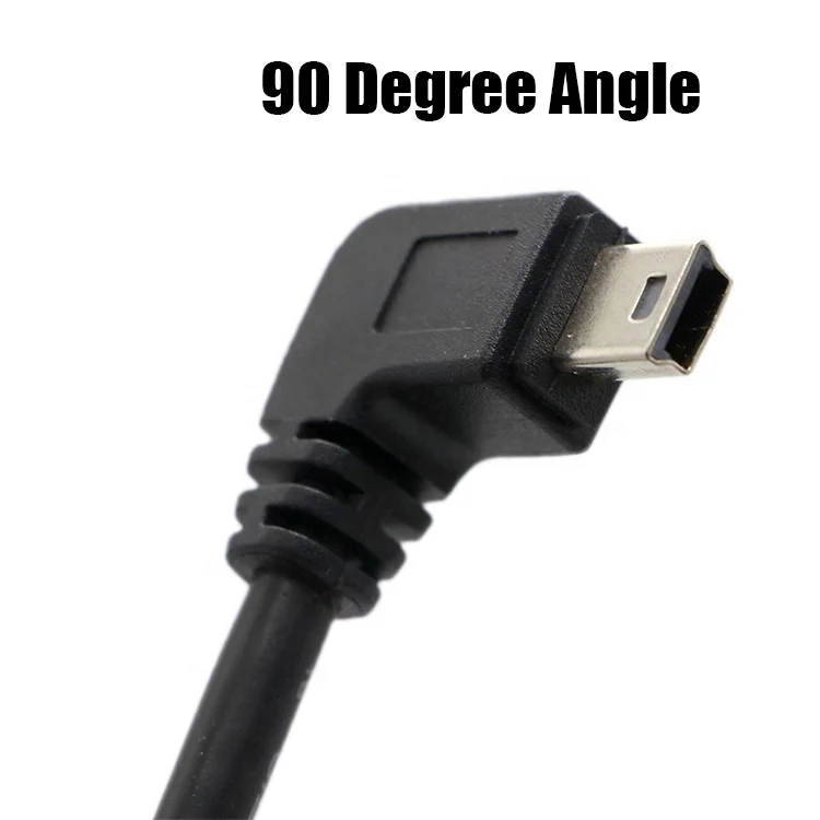  90 градусов правый угол USB папа к Мини кабель для PS3 контроллер