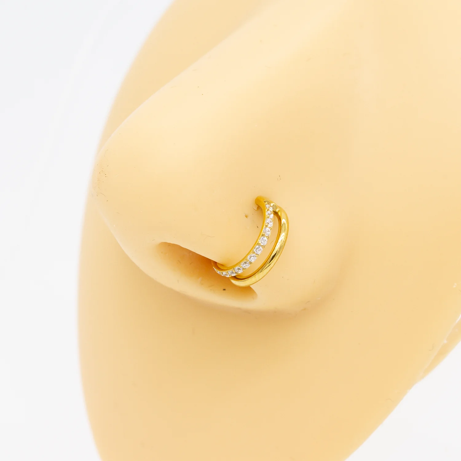 Piercing Jewelry Surgical Stainless Steel Titanium Nose Septum Hoop Rings Captive Beaded Double Sided